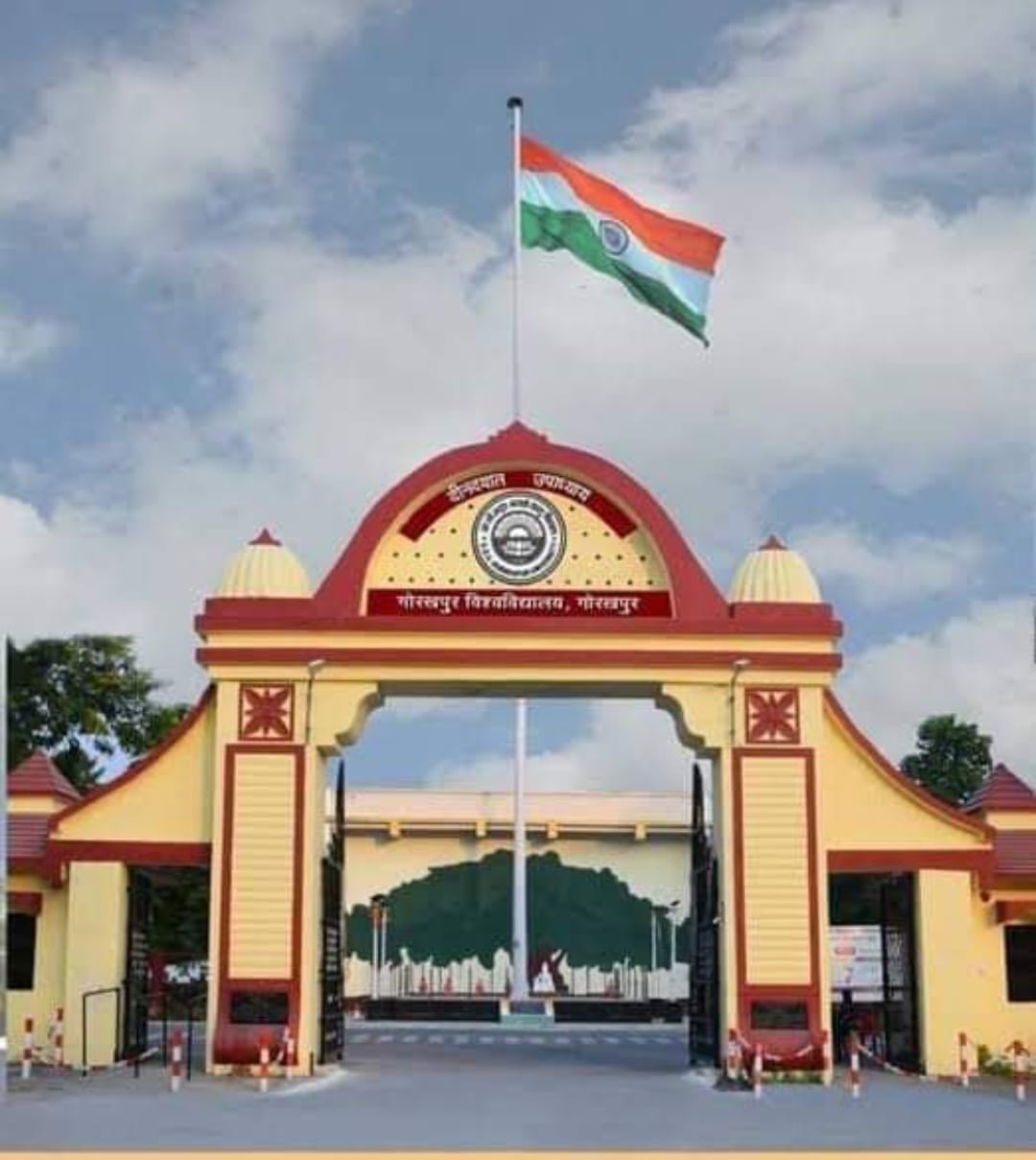 A building an Indian flag